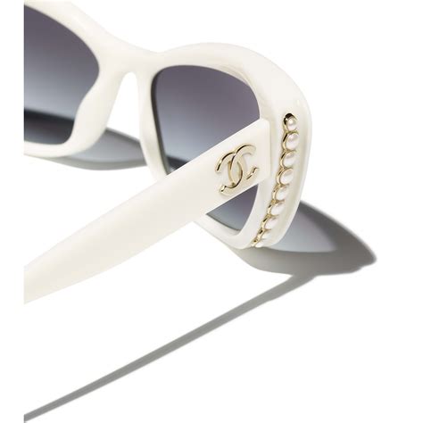 chanel glasses white|chanel sunglasses women white.